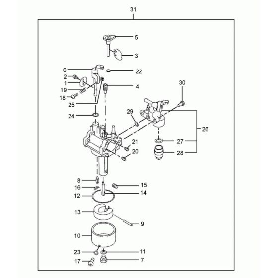 Carburettor Assembly for VP1340R