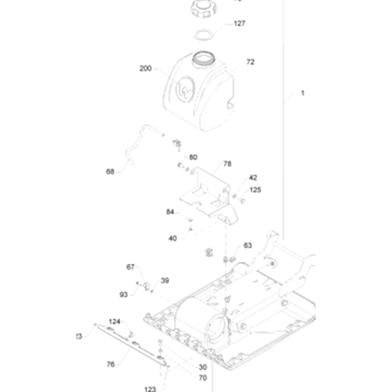 Water System Kit Assembly for Wacker VP1550A-5000009027 (Honda Engine) Rev.116 Plate Compactor