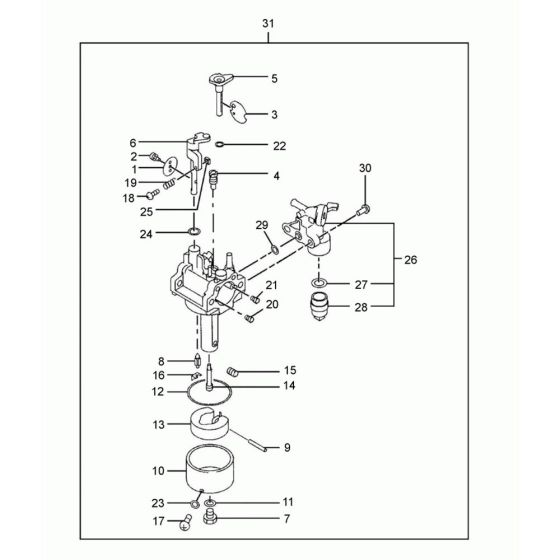 Carburettor Assembly for Wacker VP1550R