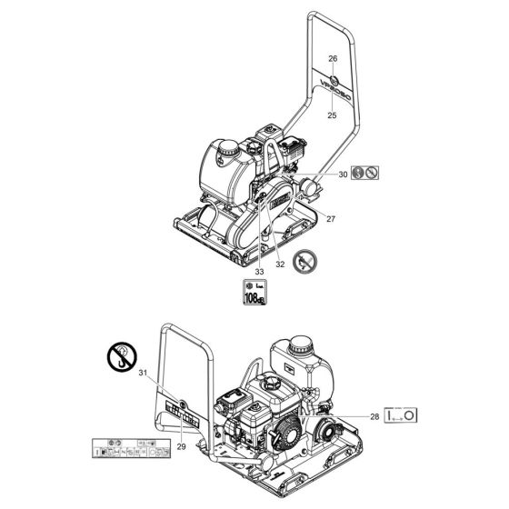 Decals for Wacker VP2050Aw