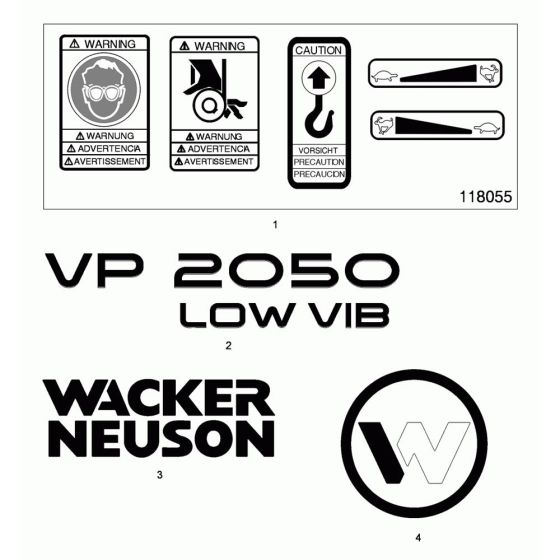 Decals for Wacker VP2050Y