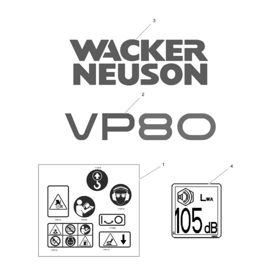 Decals for Wacker VP80G