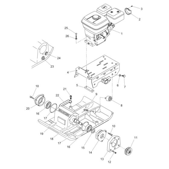 Baseplate for Wacker VPA1350