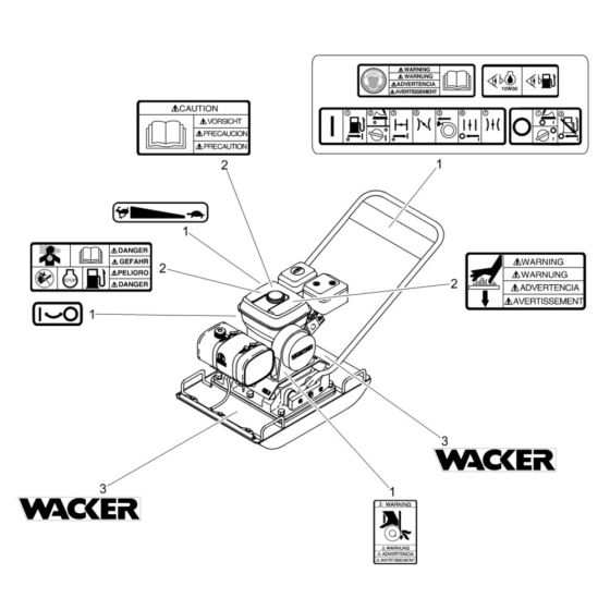 Wacker VPG165A Decals
