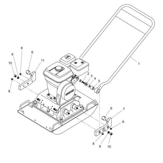 Guide Handle for Wacker VPG165V