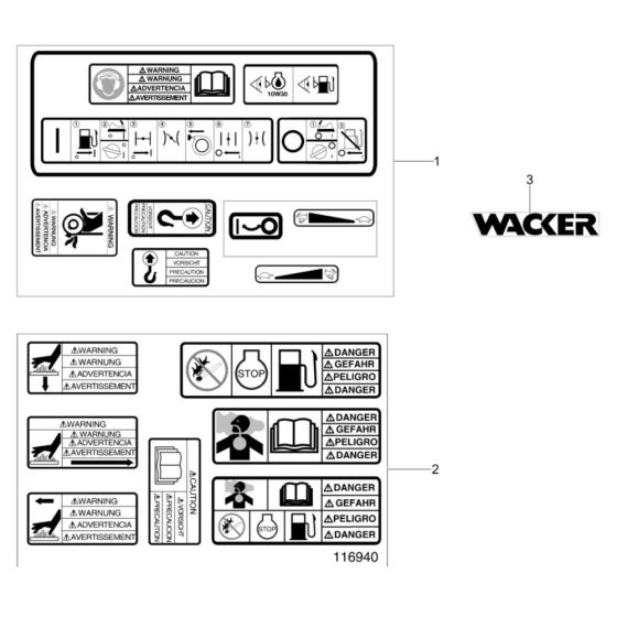 Decals for Wacker VPG165V
