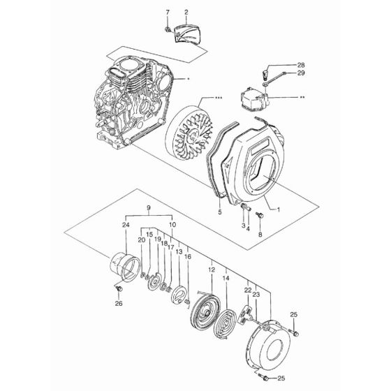 Starter Assembly for Wacker VPY1740