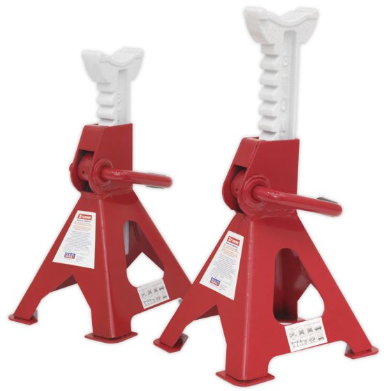 Axle Stands (Pair) 3tonne Capacity per Stand Ratchet Type Sealey Part No. VS2003