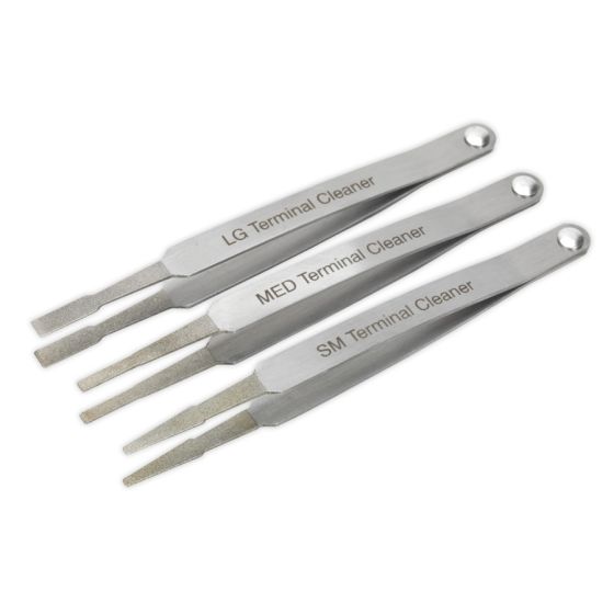 Terminal Cleaner Set 3pc - Diamond Grip Sealey Part No. VS9202