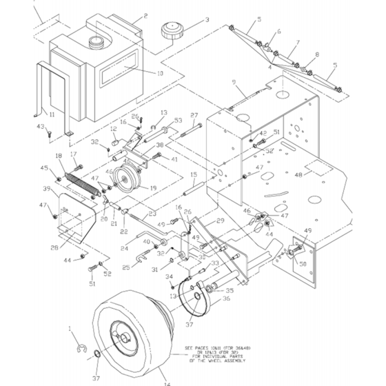 Wheel Drive and Axle Assembly for Husqvarna W3212A Commercial Lawn Mower