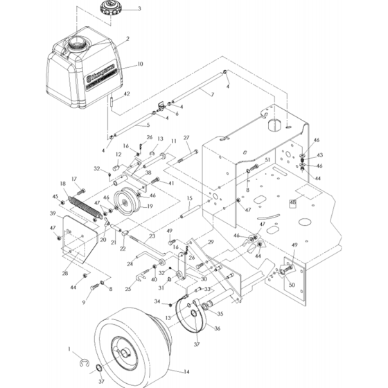 Drive Assembly for Husqvarna W3613P Commercial Lawn Mower