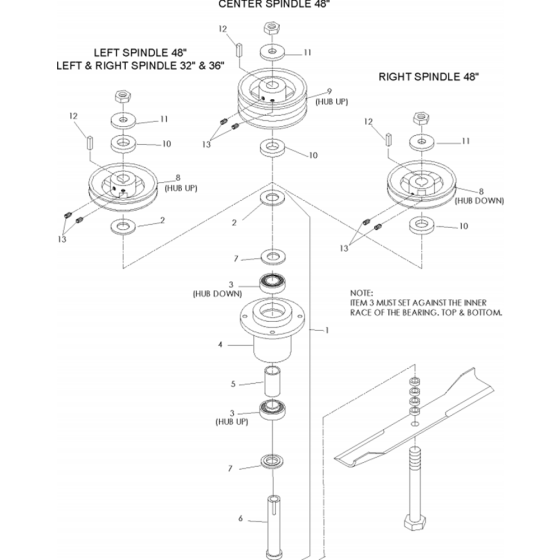 Housing Assembly for Husqvarna W3613P Commercial Lawn Mower