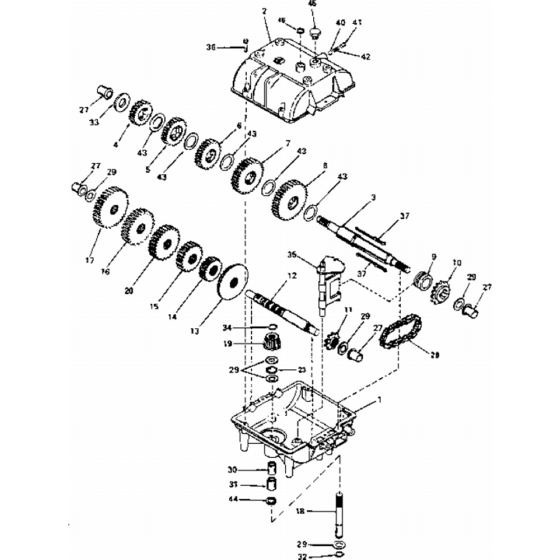 Transmission Assembly for Husqvarna W4814A Commercial Lawn Mower