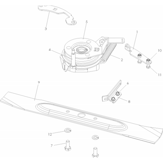 Cutting Equipment Assembly for Husqvarna W53 Commercial Lawn Mower