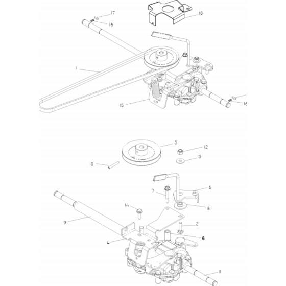 Transmission Assembly for Husqvarna W53 Commercial Lawn Mower