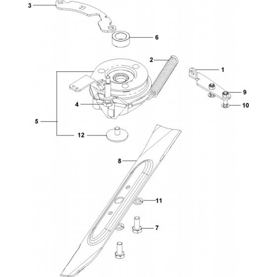 Cutting Equipment Assembly for Husqvarna W53SBEK Commercial Lawn Mower