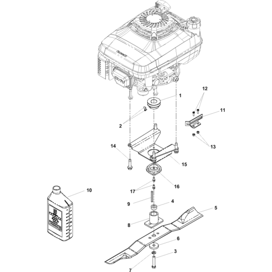 Engine-4 Assembly for Husqvarna W53SEK Commercial Lawn Mower