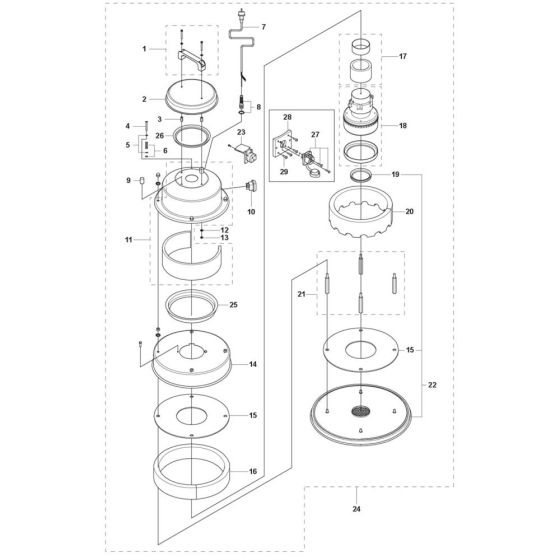 Motor Assembly for Husqvarna W 70 P