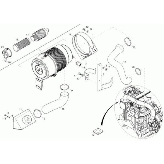 Air Cleaner for Neuson 10001