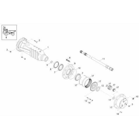 Axle Case & Wheel Hub Assembly