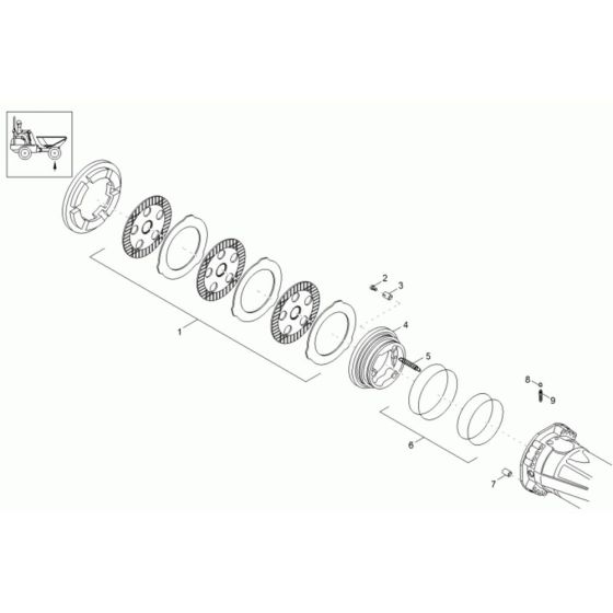 Brake Assembly for Wacker 10001