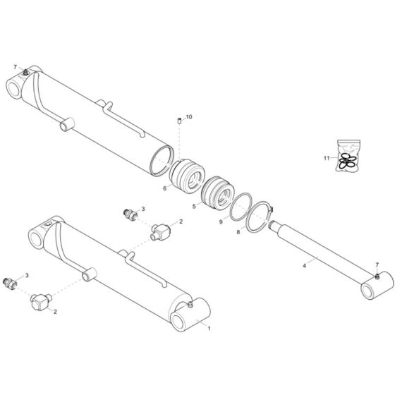 Tilt Ram Assembly - Neuson 1001