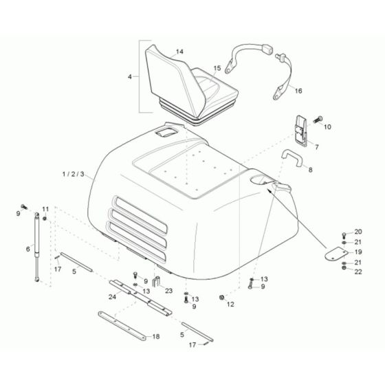 Seat Assembly for Neuson 1001