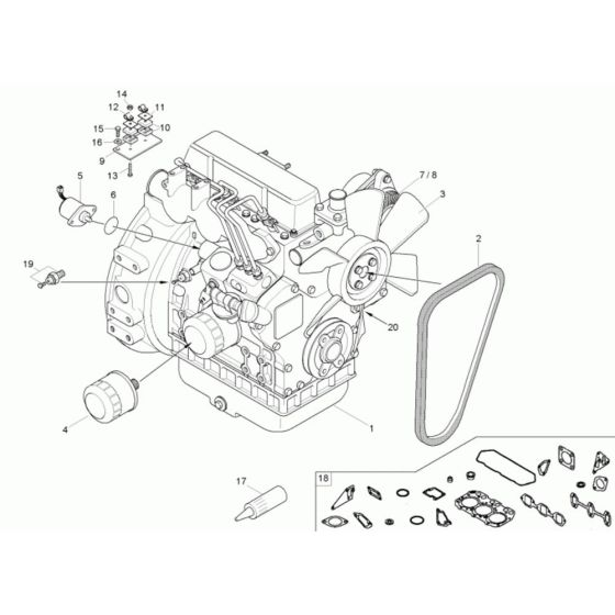 Engine Assembly for Neuson 1001