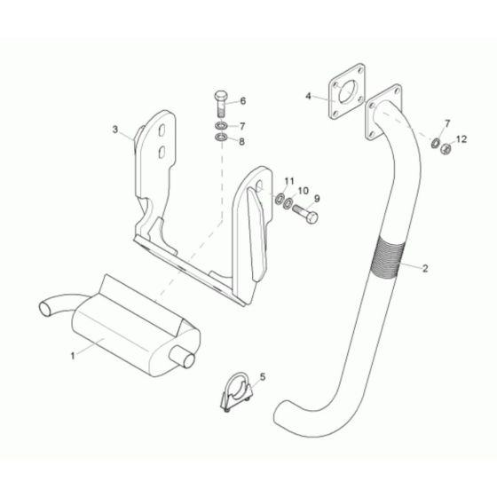Exhaust Assembly for Neuson 1001