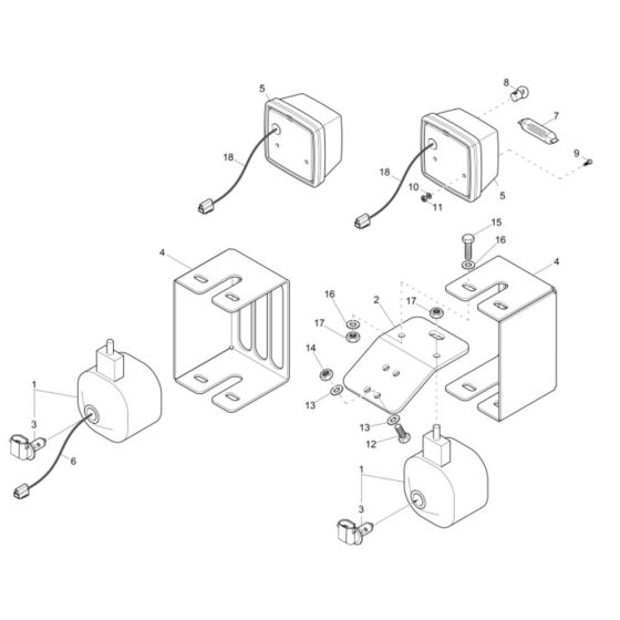 Headlight Assembly for Wacker 1001