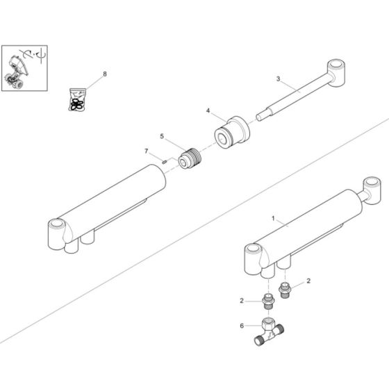 Boom Offset Cylinder Assembly