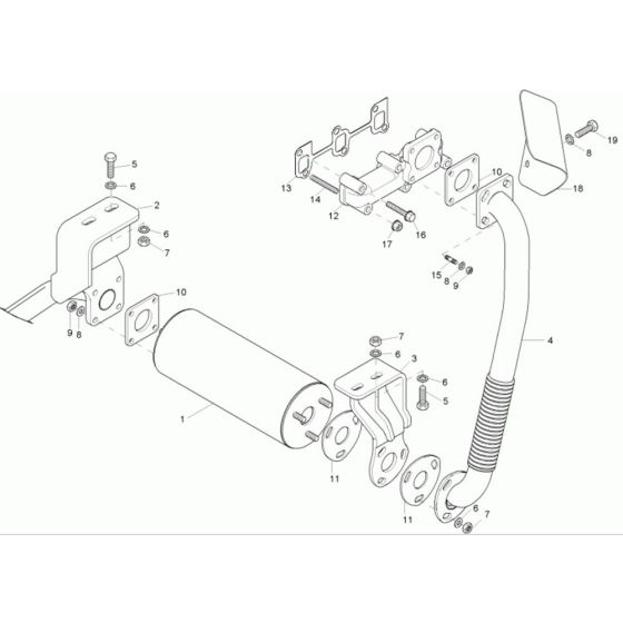 Exhaust Assembly for Wacker 1501
