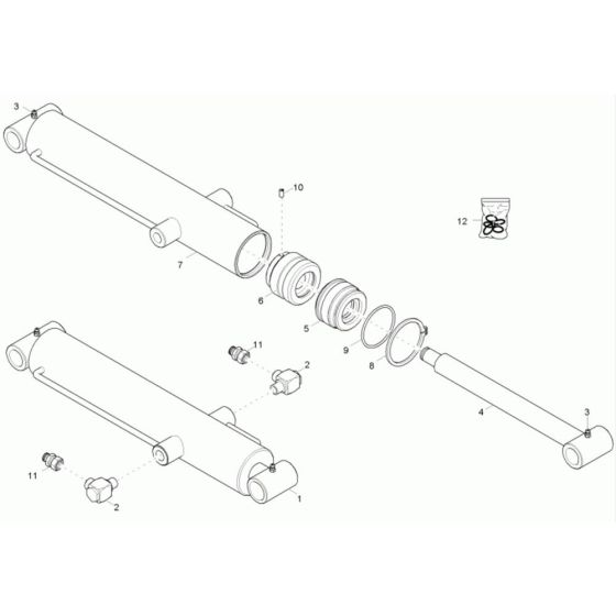 Tilt Ram Assembly for Neuson 1601