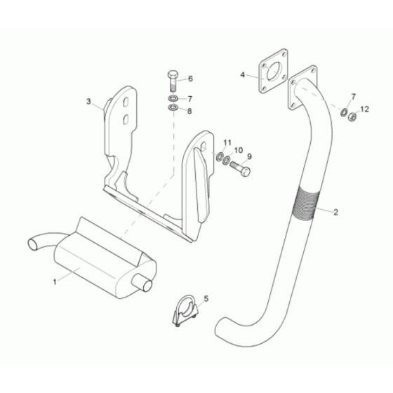 Exhaust Assembly for Neuson 1601