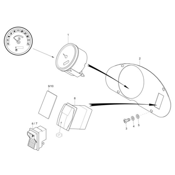 Instrument Panel for Wacker 1601