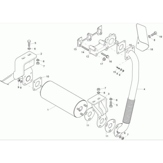 Exhaust Assembly for Wacker 1601