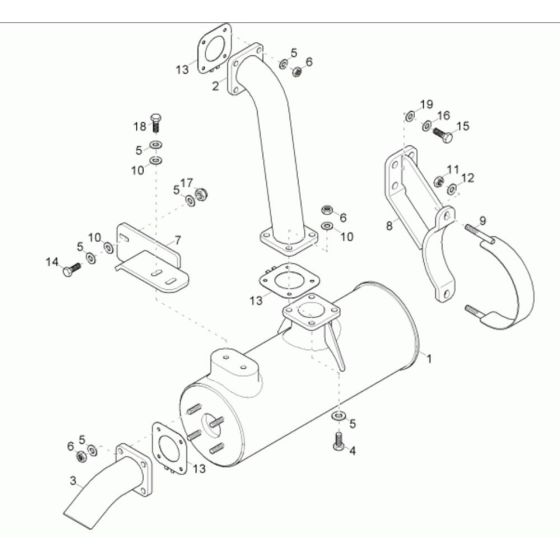 Exhaust Assembly for Wacker 2001