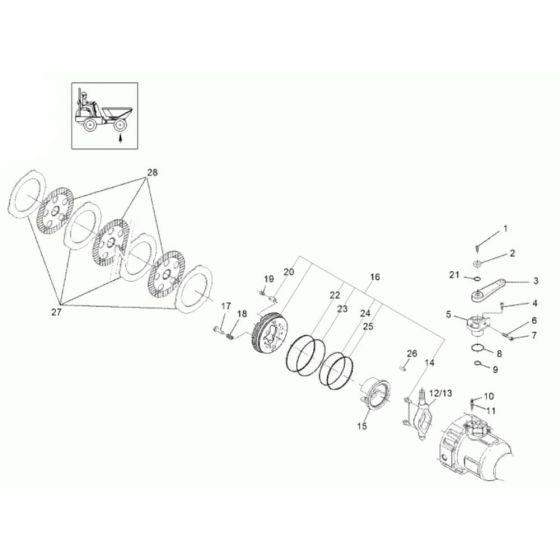 Brake Assembly for Neuson 3001