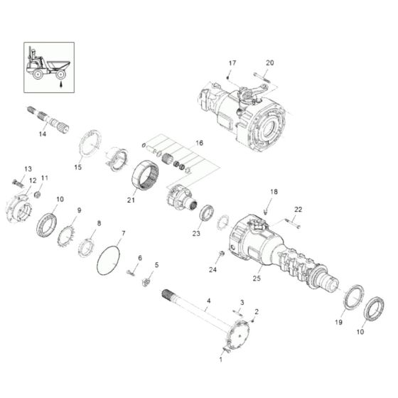 Axle Case & Wheel Hub Assembly