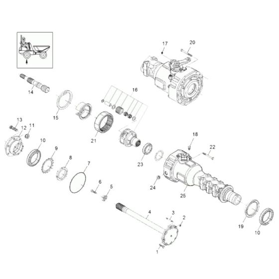 Differential Axle for Wacker 3001AE