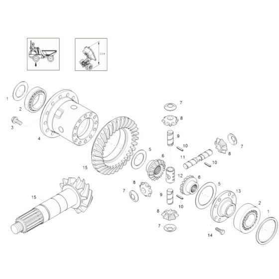 Differential Axle Rear Assembly