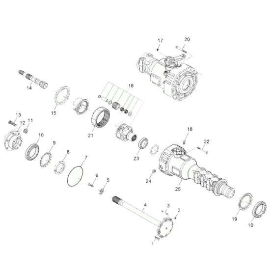 Axle Case & Wheel Hub Assembly