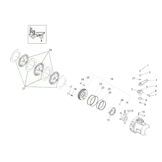 Brake Assembly for Wacker 3001AE