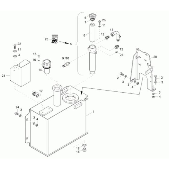 Hydraulic Tank for Wacker 3001AE