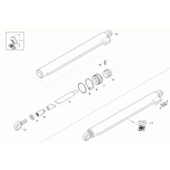 Bucket Tilt Cylinder Assembly