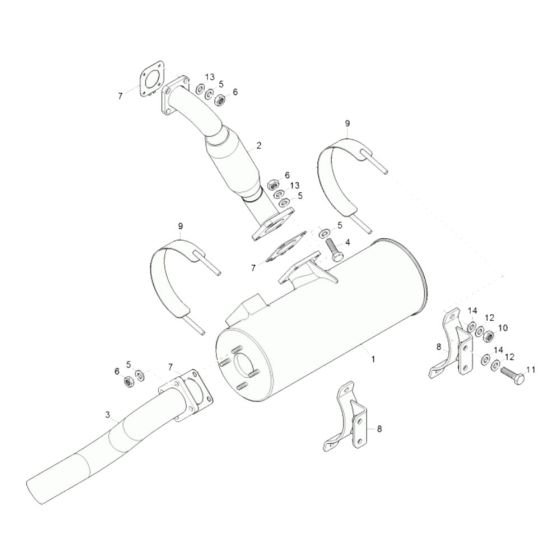 Exhaust Assembly for Wacker 3001AE