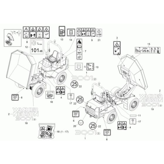 Decals for Wacker Dumper