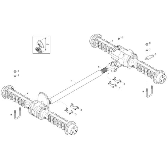 Axle Assembly for Wacker 3001AE