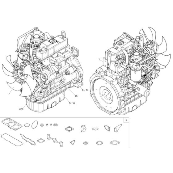 Engine Assembly for Wacker 38Z3