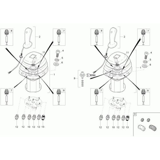 Joystick Assembly for Wacker 38Z3
